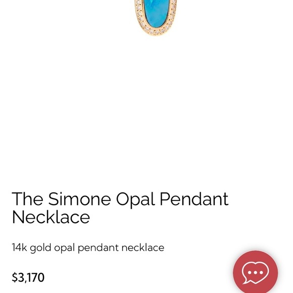 Scosha The Simone 14k Gold Opal Diamond Ruby Pendant Necklace Nwt — image 3 of 4